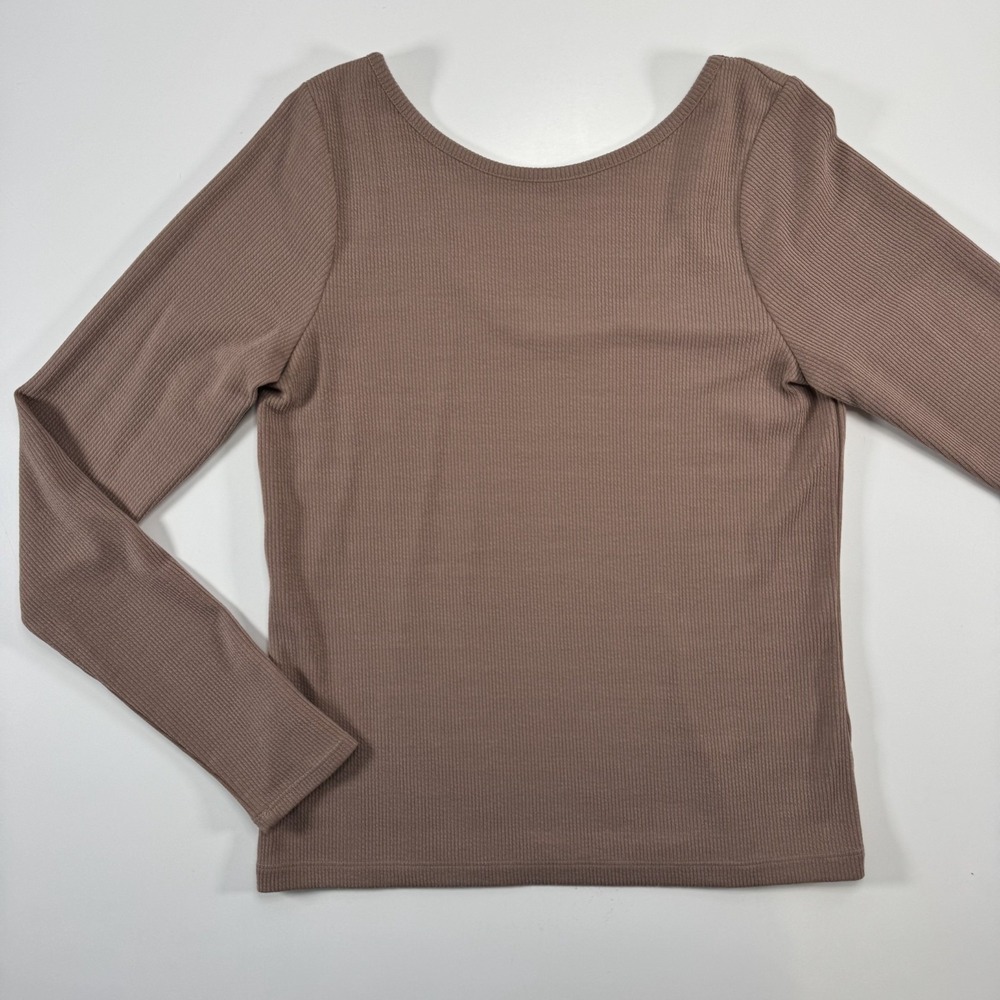 KUHL Remi Ribbed Long Sleeve Top Womens Small Brown UPF 50+ Stretch Never Worn
